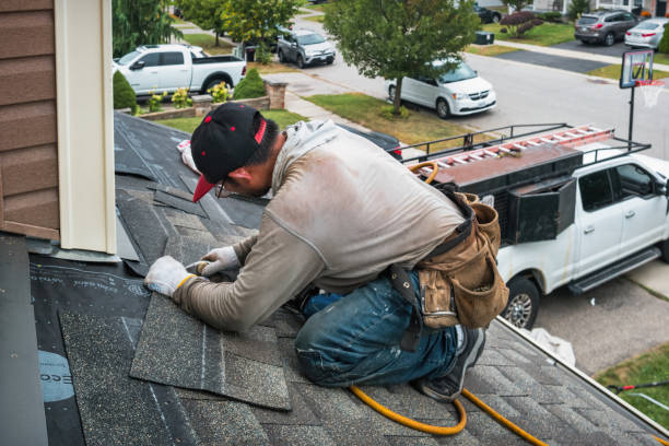 Professional Emergency Roof Repair technician working in Leck Kill, PA